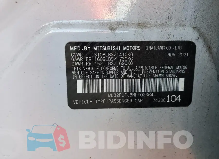 ML32FUFJ8NHF02364 Photo# 12
