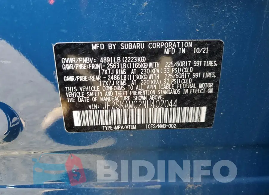 JF2SKAMC2NH402044 Photo# 12