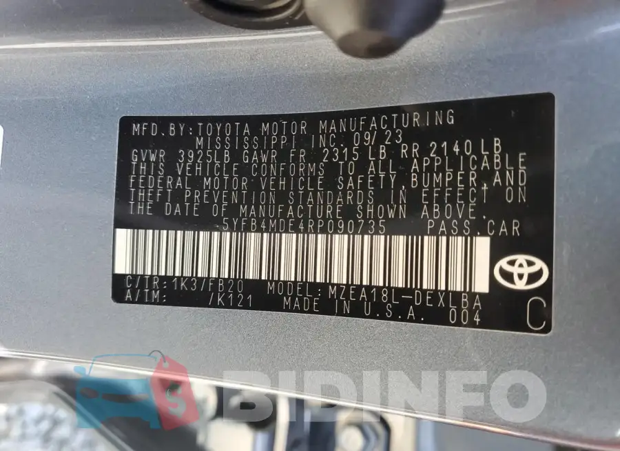 5YFB4MDE4RP090735 Photo# 12