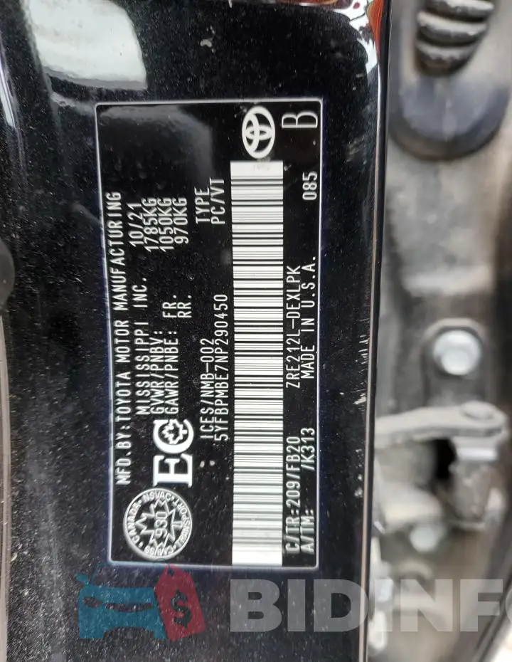 5YFBPMBE7NP290450 Photo# 13