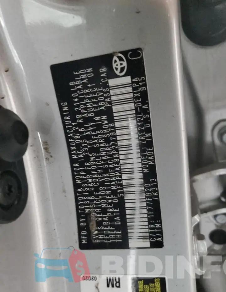 5YFEPMAE8NP277978 Photo# 12