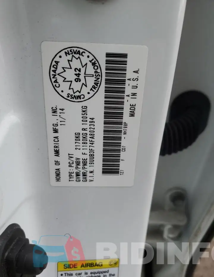 19UUB3F74FA802394 Photo# 12