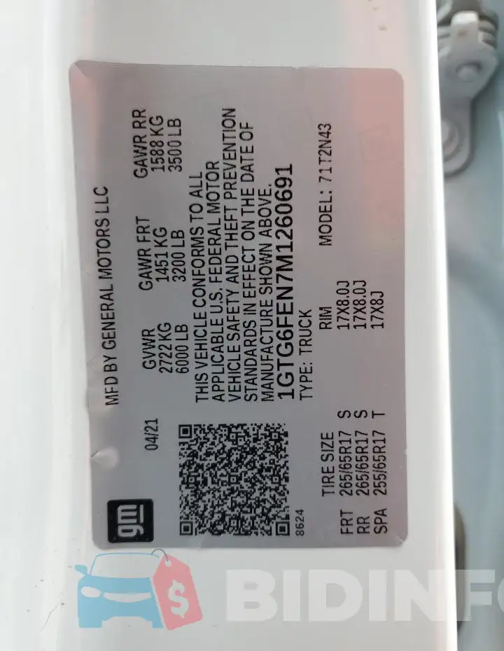 1GTG6FEN7M1260691 Photo# 12