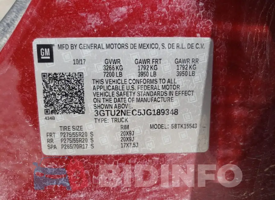 3GTU2NEC5JG189348 Photo# 13