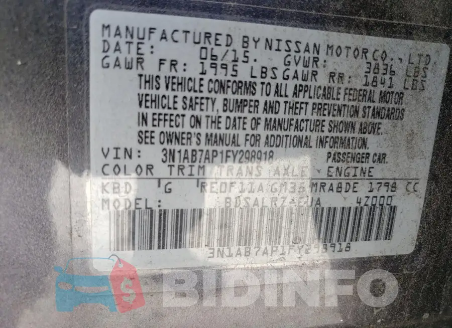 3N1AB7AP1FY298918 Photo# 12