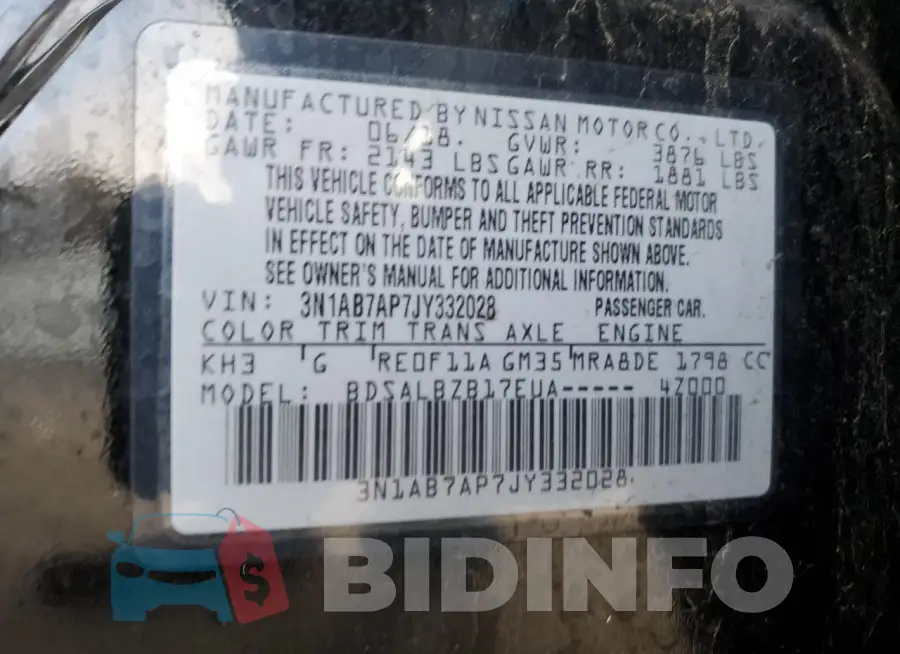 3N1AB7AP7JY332028 Photo# 12