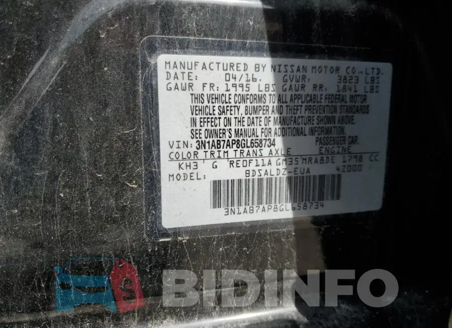 3N1AB7AP8GL658734 Photo# 12