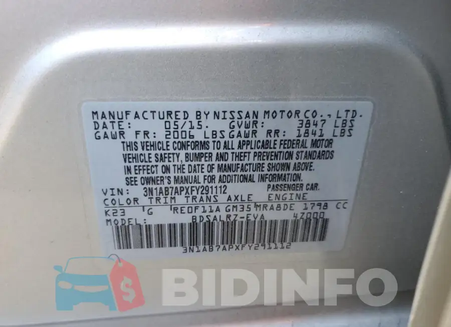 3N1AB7APXFY291112 Photo# 12