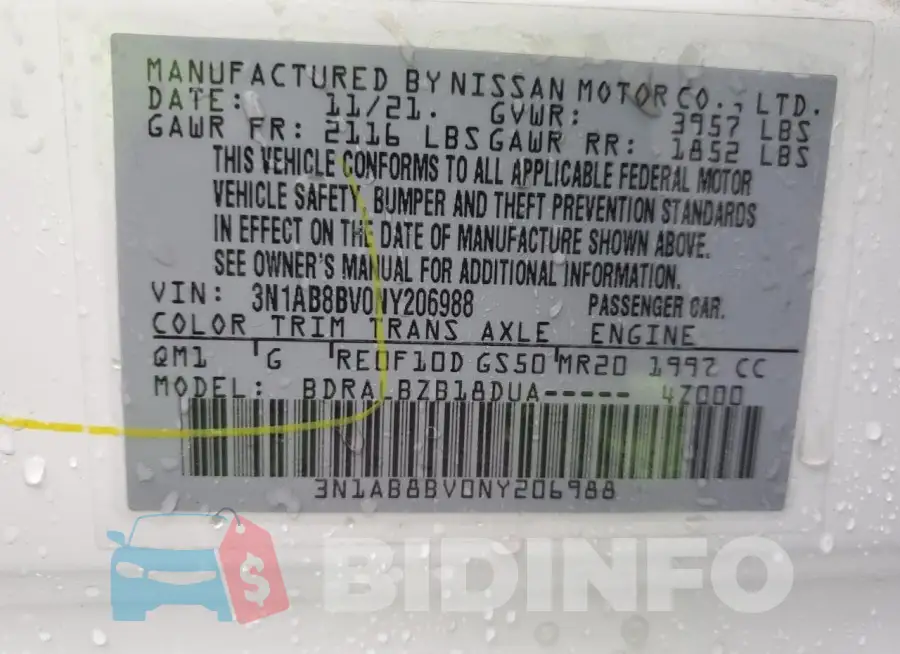 3N1AB8BV0NY206988 Photo# 12