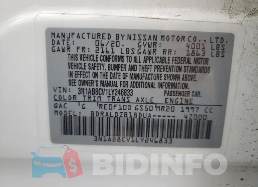 3N1AB8CV1LY246833 Photo# 12