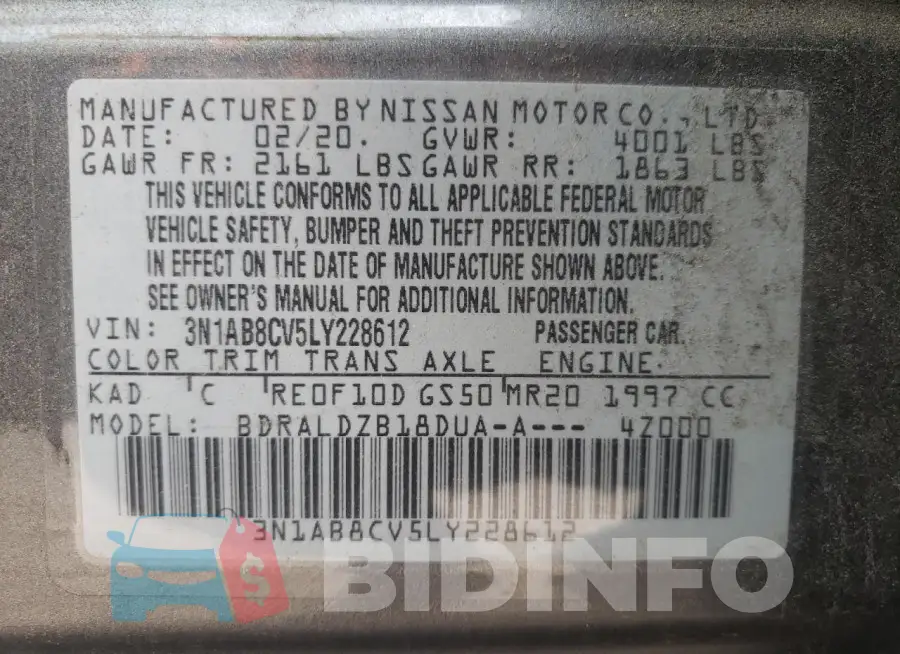 3N1AB8CV5LY228612 Photo# 13