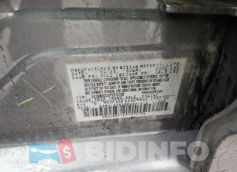 3N1AB8CV6PY272706 Photo# 13