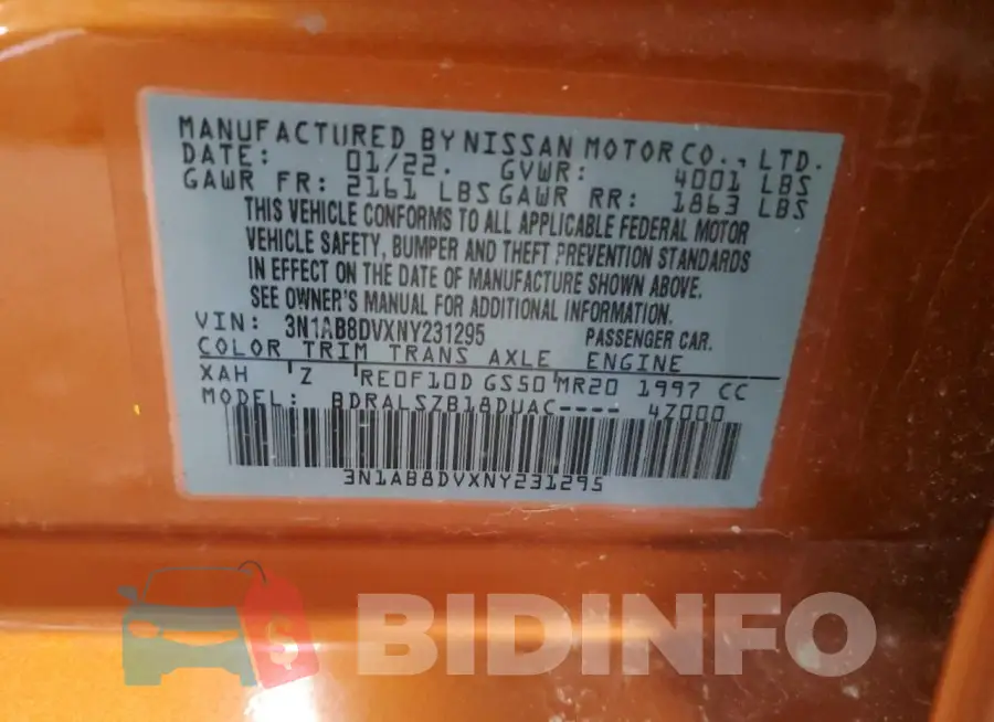 3N1AB8DVXNY231295 Photo# 12