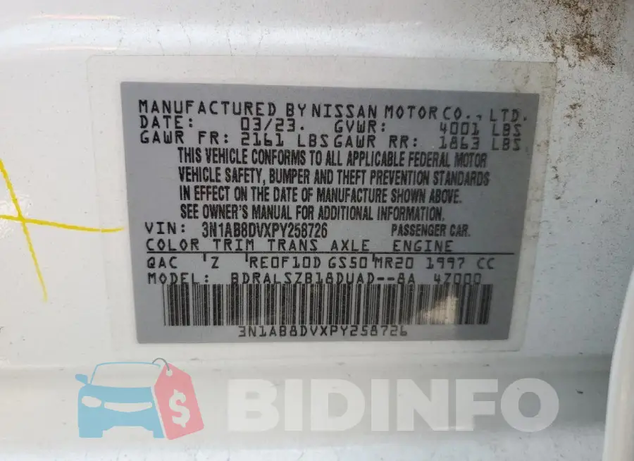 3N1AB8DVXPY258726 Photo# 12