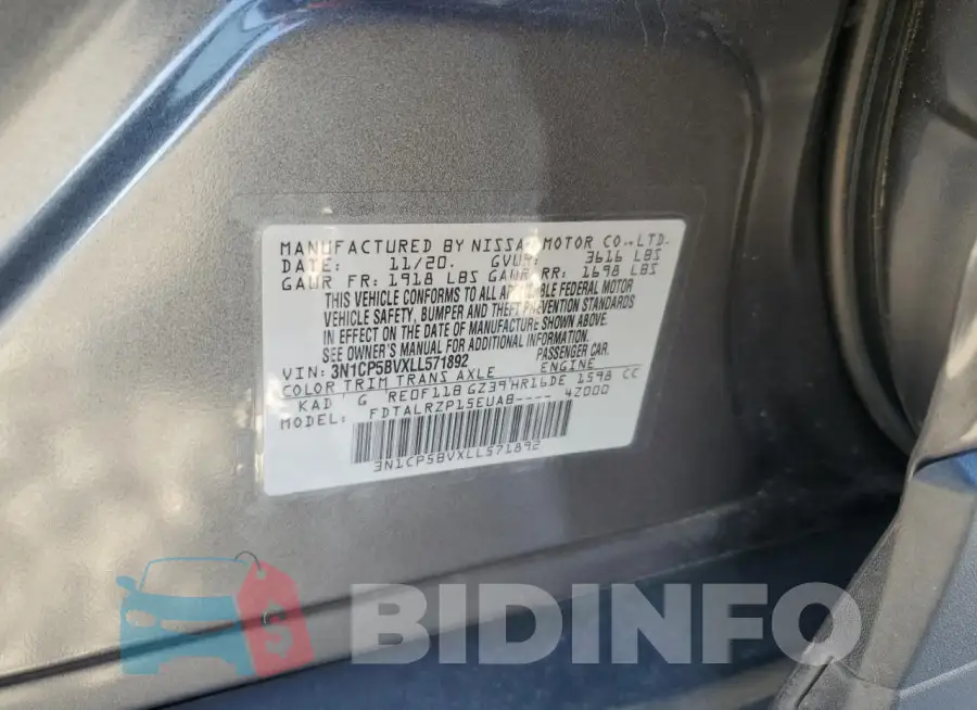 3N1CP5BVXLL571892 Photo# 13