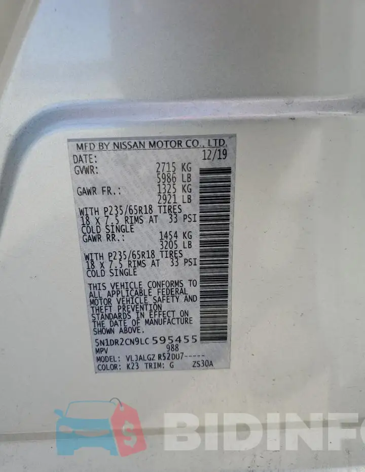 5N1DR2CN9LC595455 Photo# 12