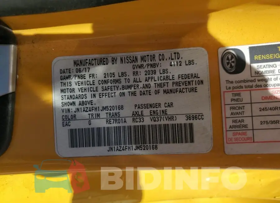 JN1AZ4FH1JM520168 Photo# 12