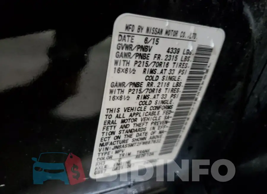 JN8AS5MT2FW667632 Photo# 12