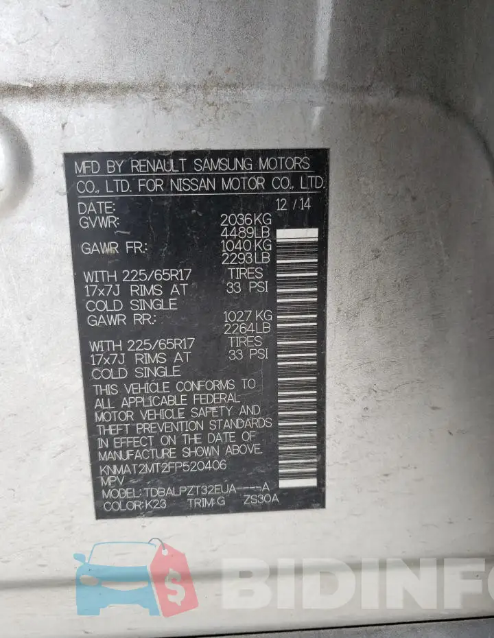 KNMAT2MT2FP520406 Photo# 12