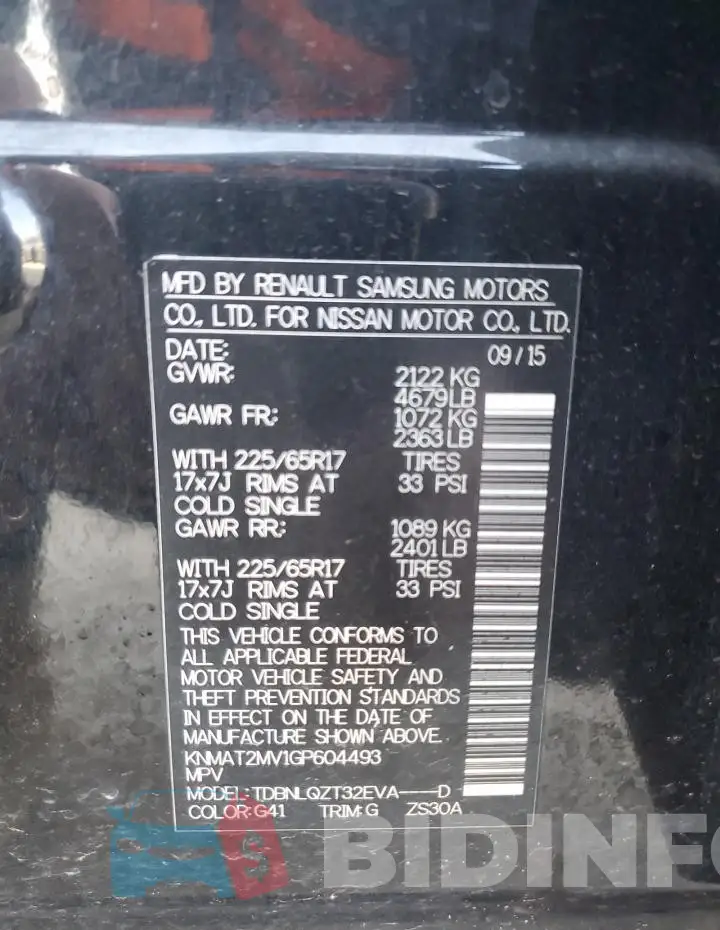 KNMAT2MV1GP604493 Photo# 12