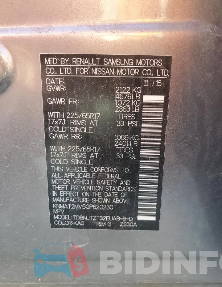 KNMAT2MV5GP620230 Photo# 12
