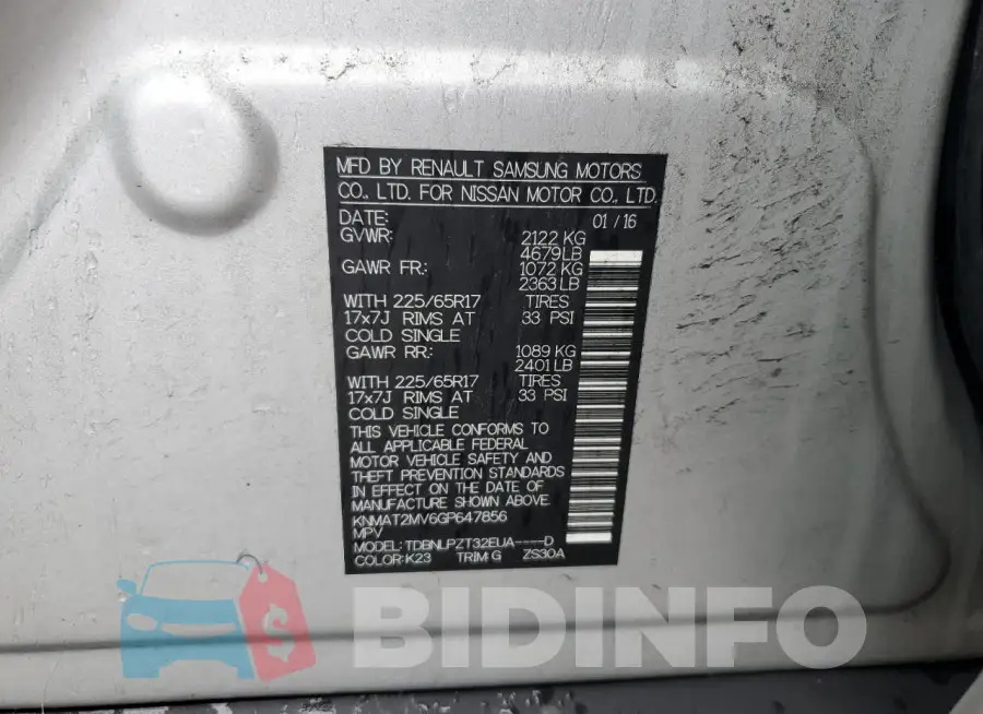 KNMAT2MV6GP647856 Photo# 13