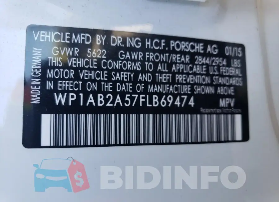WP1AB2A57FLB69474 Photo# 13