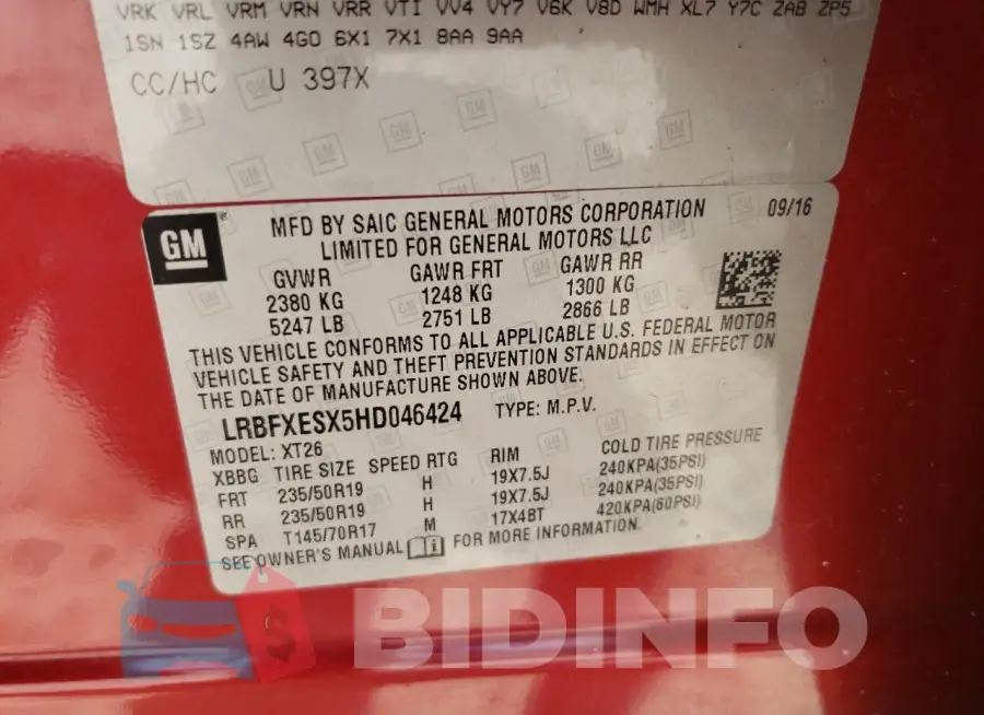 LRBFXESX5HD046424 Photo# 12