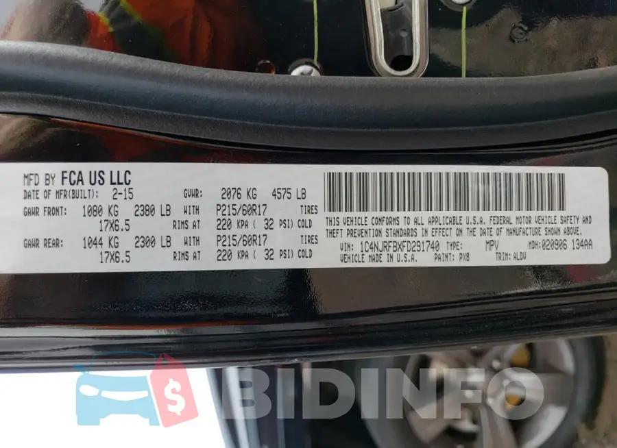 1C4NJRFBXFD291740 Photo# 13