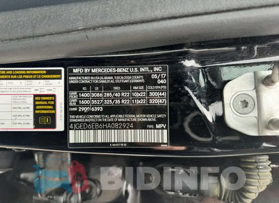 4JGED6EB6HA082924 Photo# 12