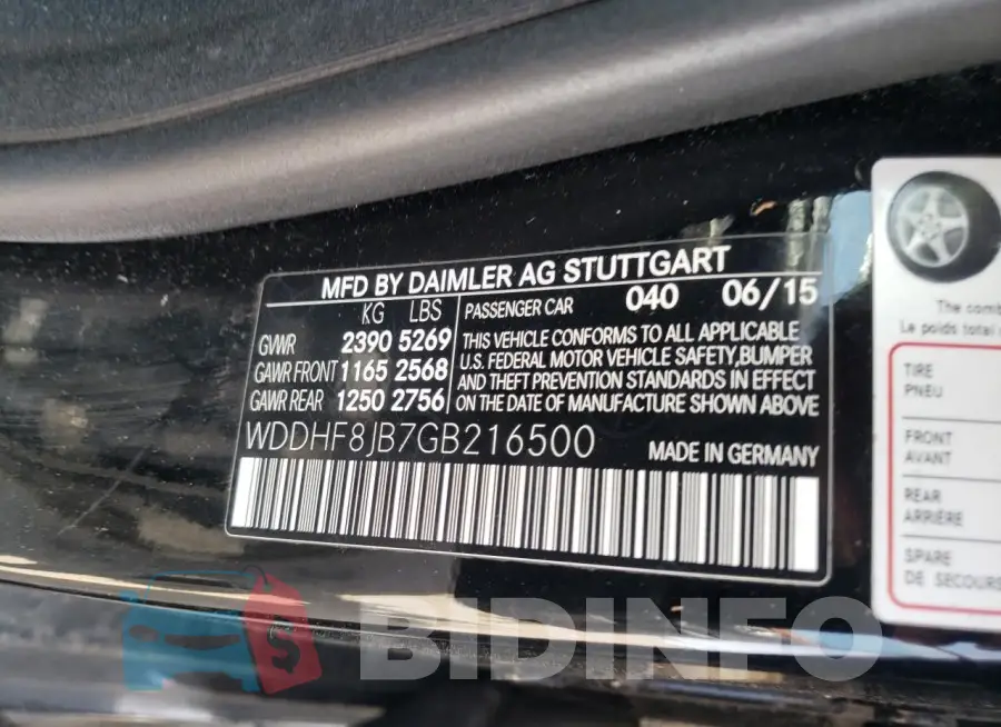 WDDHF8JB7GB216500 Photo# 13