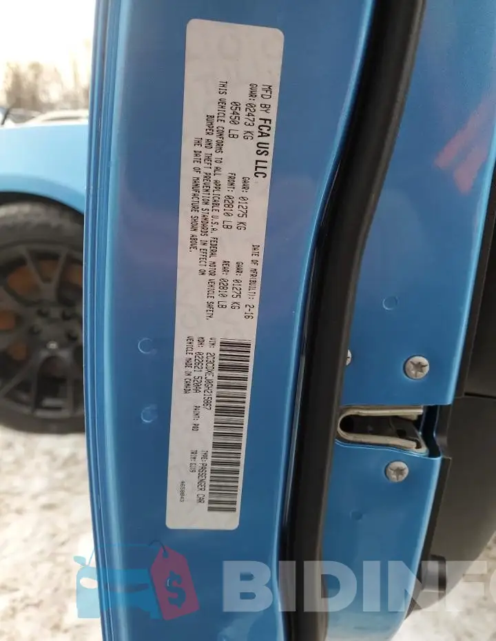 2C3CDXEJ0GH215867 Photo# 12