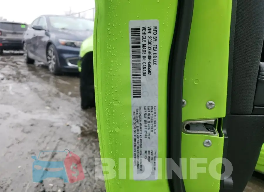 2C3CDXHG8PH505502 Photo# 13