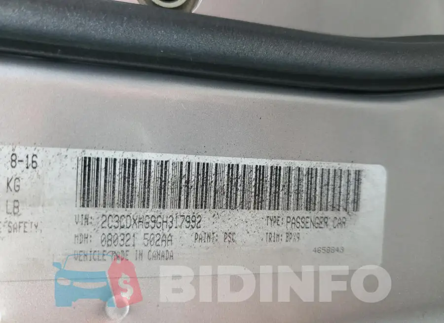 2C3CDXHG9GH317992 Photo# 13
