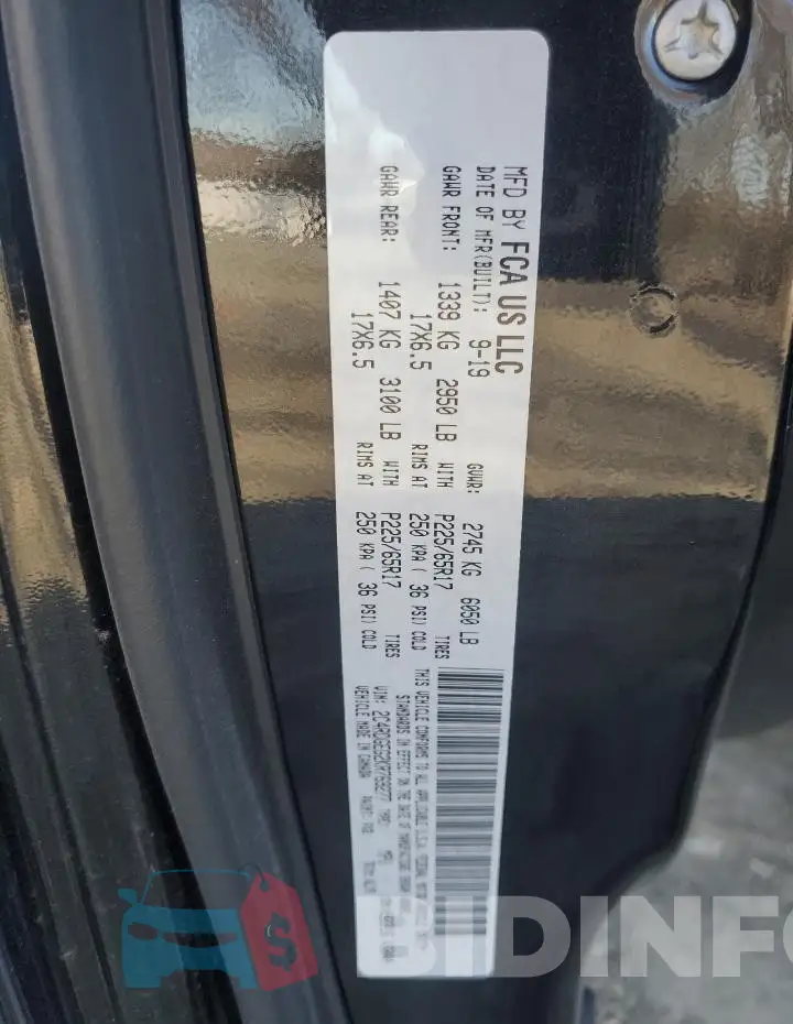 2C4RDGEG2KR769277 Photo# 12