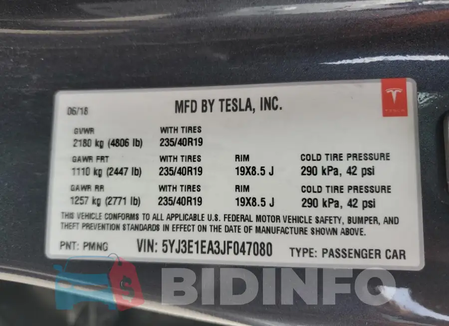 5YJ3E1EA3JF047080 Photo# 12