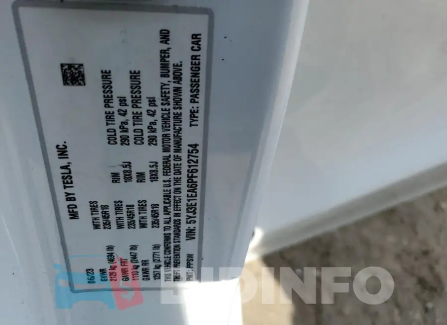 5YJ3E1EA6PF612754 Photo# 13