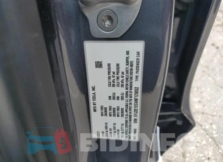 5YJ3E1EC4NF129052 Photo# 12