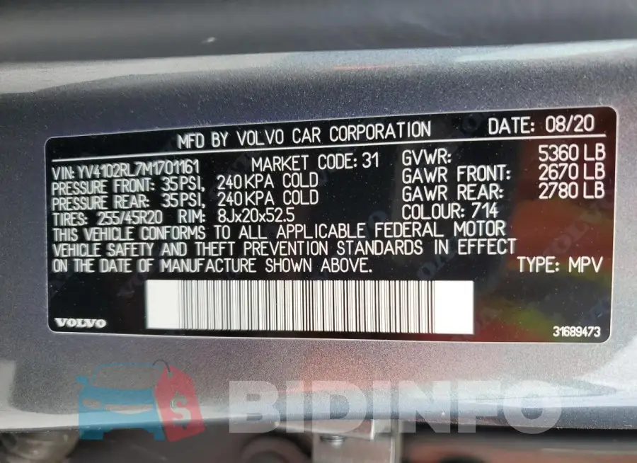 YV4102RL7M1701161 Photo# 13