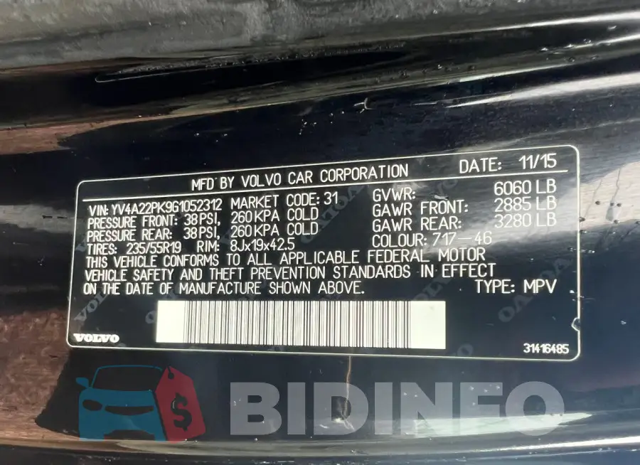 YV4A22PK9G1052312 Photo# 10