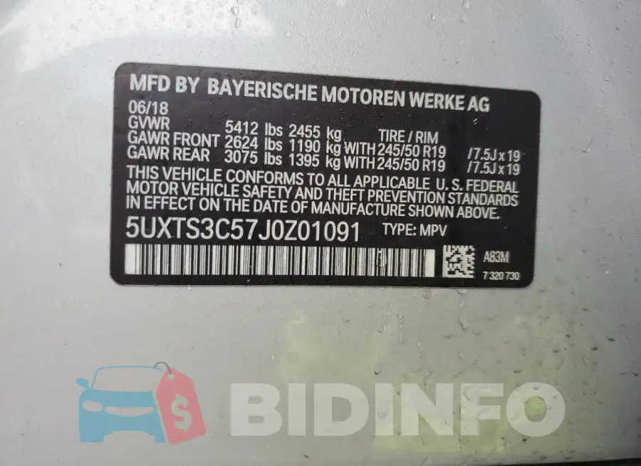 5UXTS3C57J0Z01091 Photo# 13
