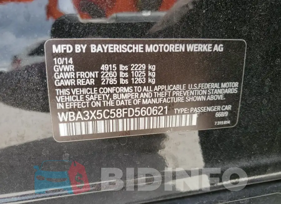 WBA3X5C58FD560621 Photo# 12