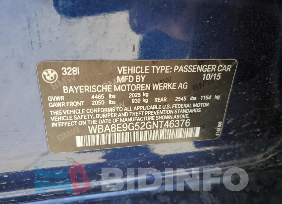 WBA8E9G52GNT46376 Photo# 12