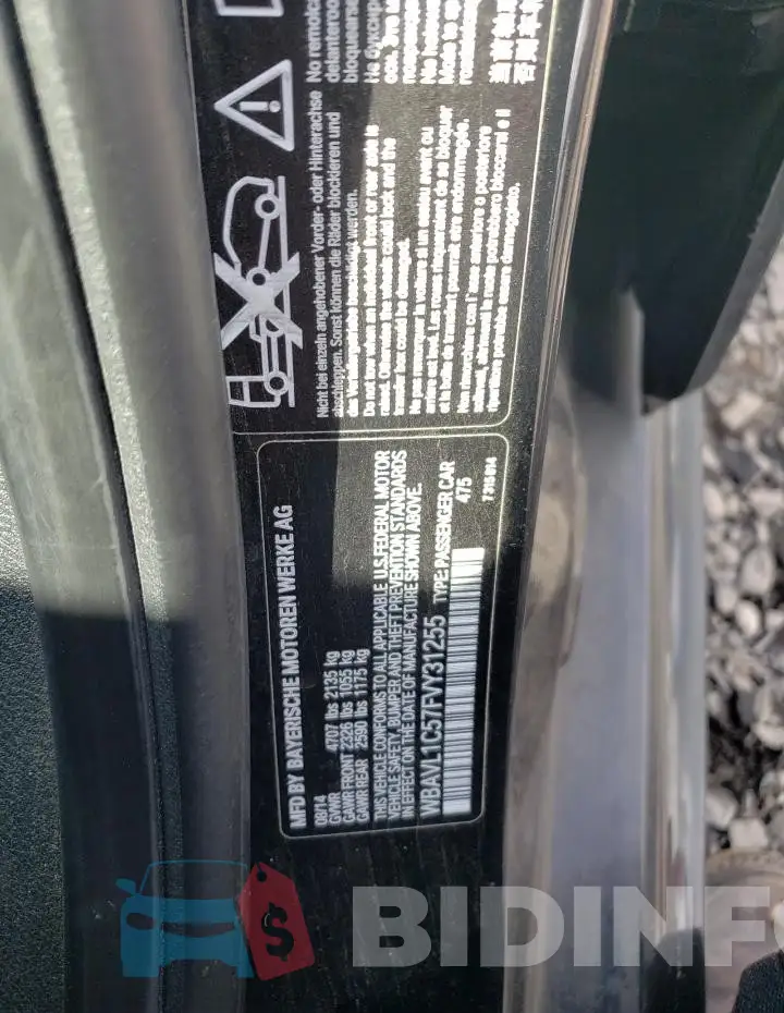 WBAVL1C57FVY31255 Photo# 13