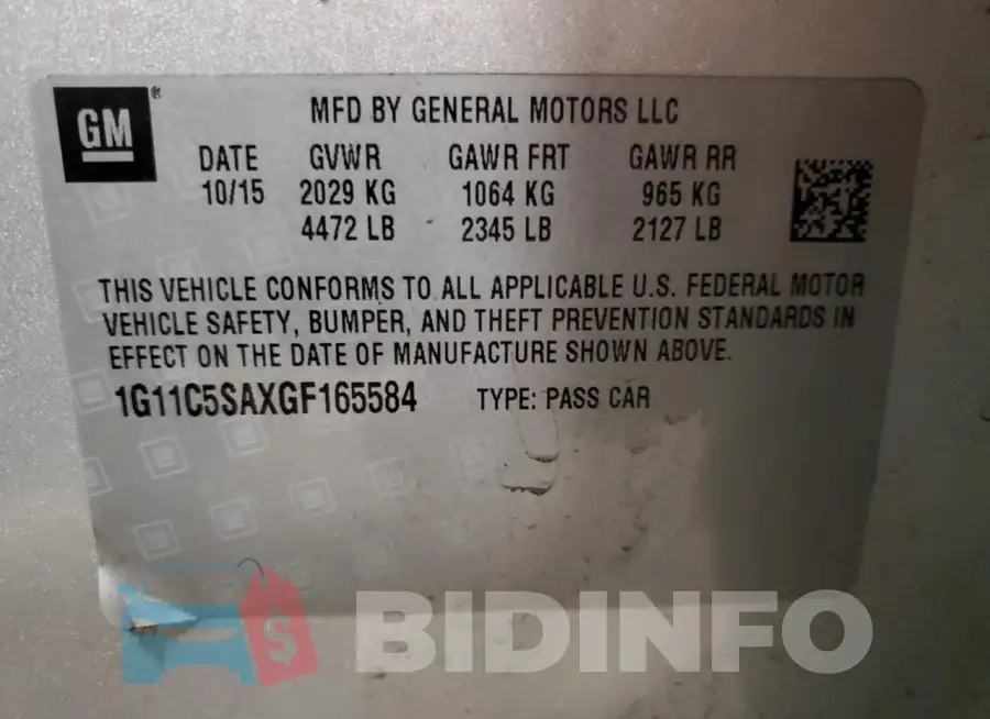 1G11C5SAXGF165584 Photo# 12