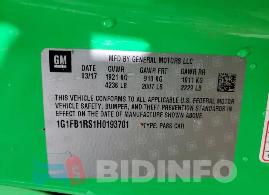 1G1FB1RS1H0193701 Photo# 12