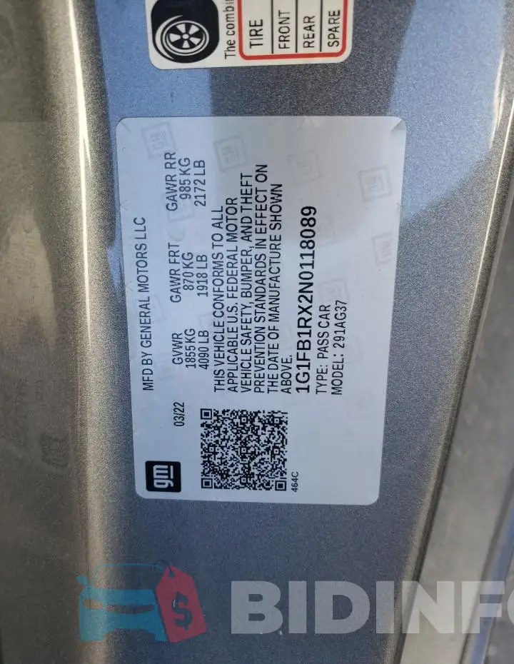 1G1FB1RX2N0118089 Photo# 12