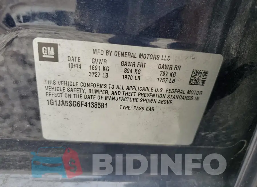 1G1JA5SG6F4138581 Photo# 12