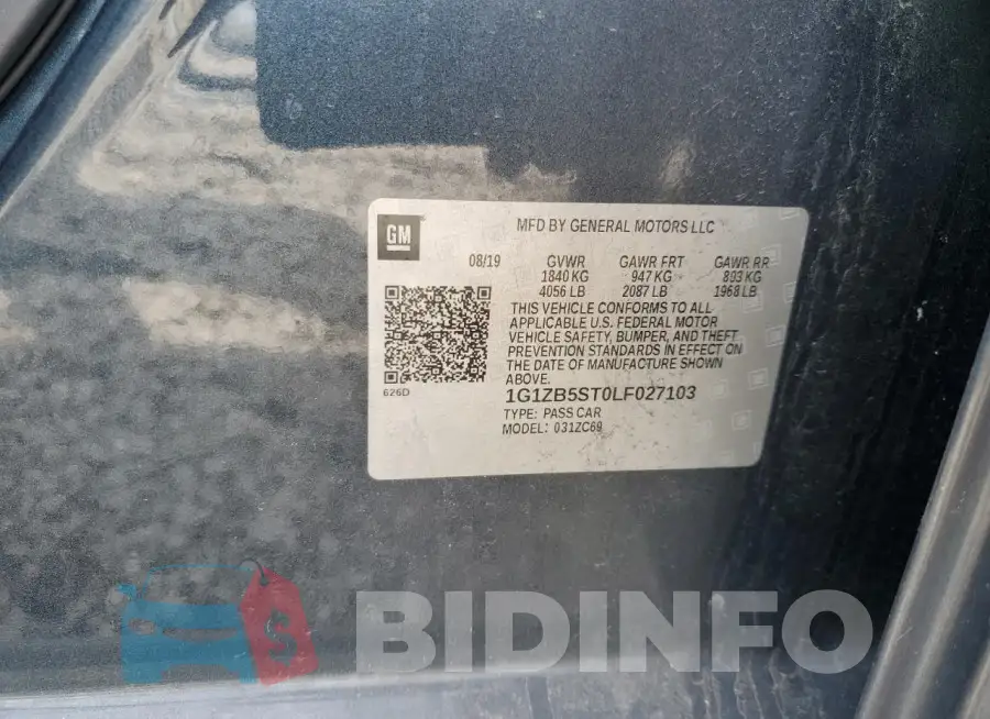 1G1ZB5ST0LF027103 Photo# 12