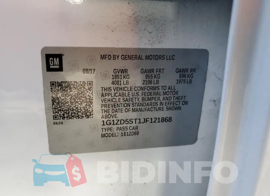 1G1ZD5ST1JF121868 Photo# 12